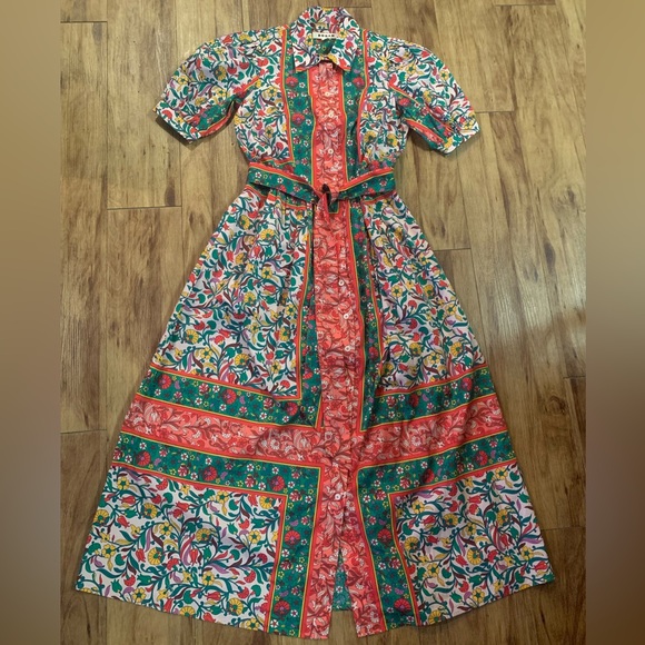 Boden Alexa Maxi Shirt Dress in Multi Enchanting Vine Buttoned Down Pockets NWT - Picture 7 of 17
